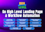 set up go high level landing page and automation workflows